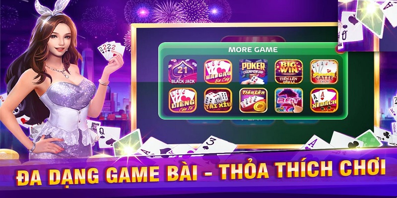 Game bài V8 có rất nhiều trò chơi khác nhau