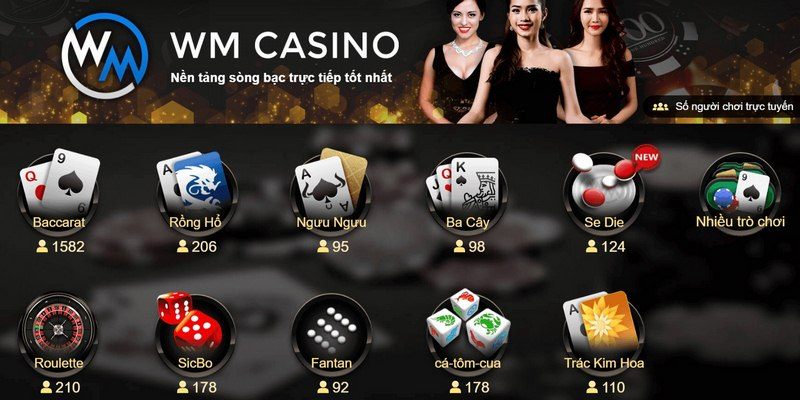 Giao diện cực độc lạ ở WM casino